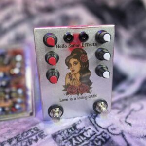 Dual Deep Blue Delay, PT2399 Twin Circuit, Silver Flake Red Nitro