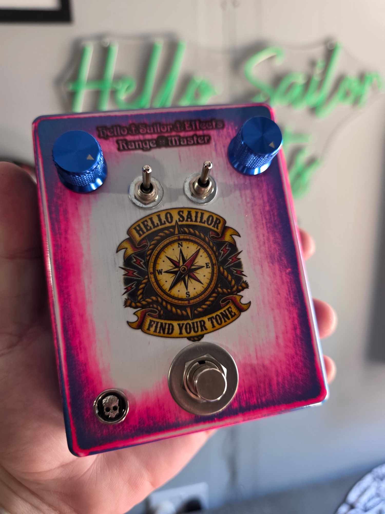 Hello Sailor Compass Rangemaster
Hand Wired Silicon & 1965 General Electric Germanium Treble Booster