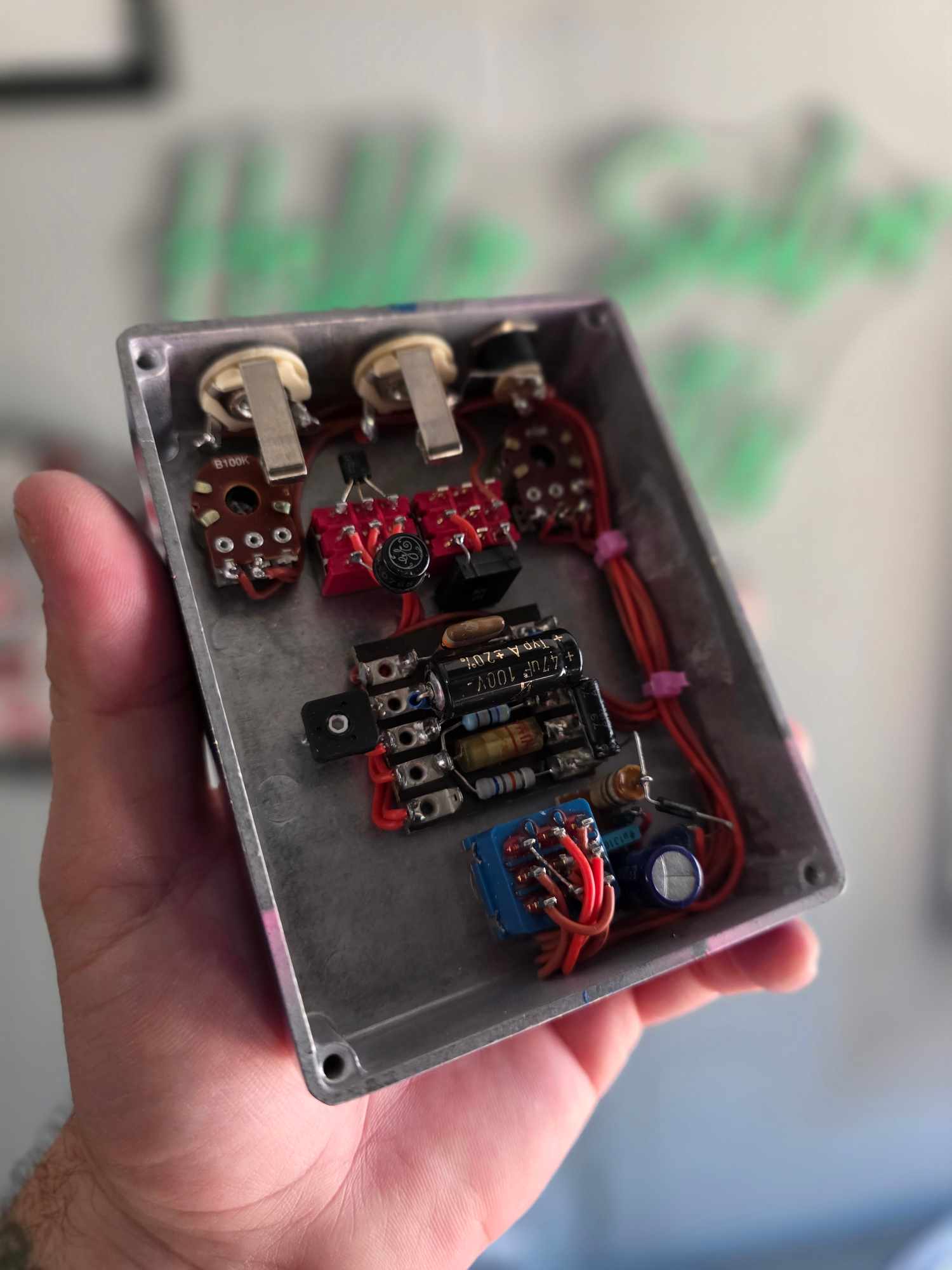 Hello Sailor Compass Rangemaster
Hand Wired Silicon & 1965 General Electric Germanium Treble Booster - Image 6