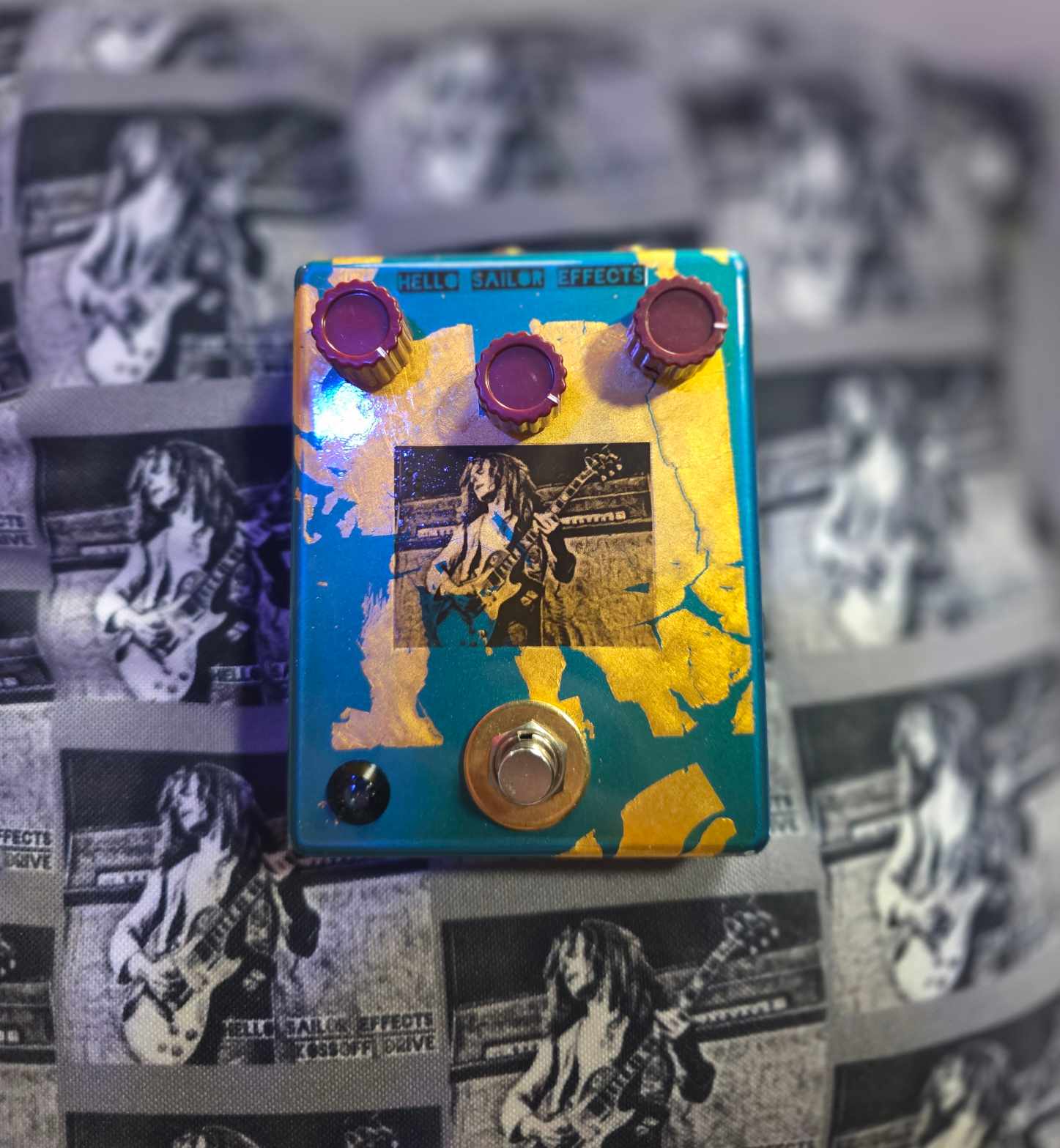 Kossoff Drive | Hand Wired Paul Kossoff Inspired Overdrive | Aged Atomic Teal and 24 Carat Gold Leaf - Image 10