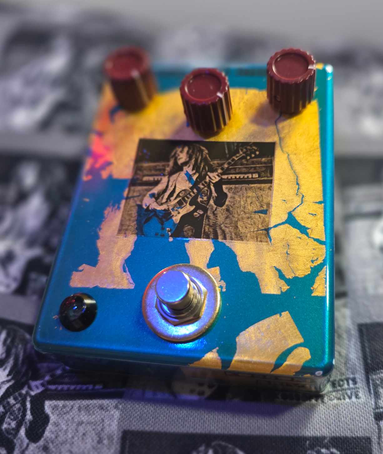 Kossoff Drive | Hand Wired Paul Kossoff Inspired Overdrive | Aged Atomic Teal and 24 Carat Gold Leaf - Image 8