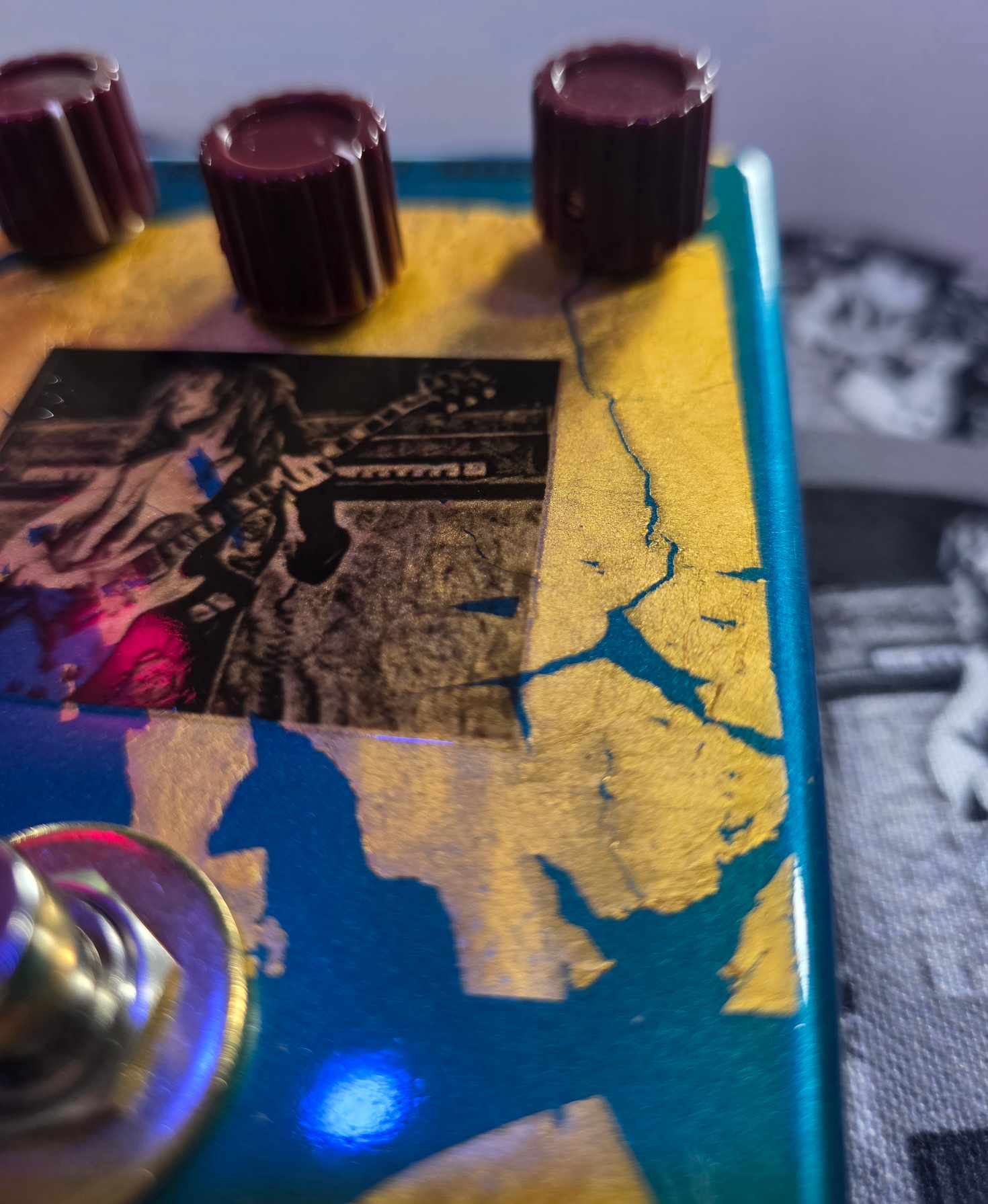 Kossoff Drive | Hand Wired Paul Kossoff Inspired Overdrive | Aged Atomic Teal and 24 Carat Gold Leaf - Image 4