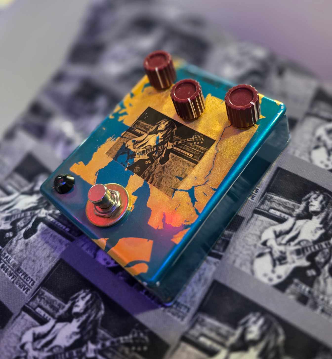 Kossoff Drive | Hand Wired Paul Kossoff Inspired Overdrive | Aged Atomic Teal and 24 Carat Gold Leaf - Image 3