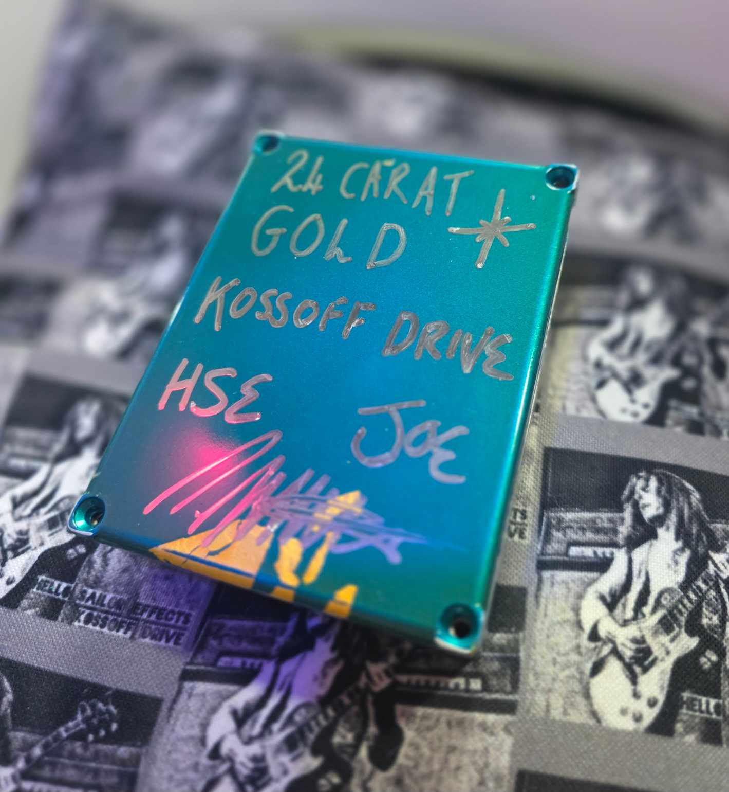 Kossoff Drive | Hand Wired Paul Kossoff Inspired Overdrive | Aged Atomic Teal and 24 Carat Gold Leaf - Image 2