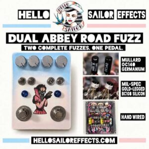 Dual Abbey Road Fuzz with Mullard OC140 Germanium and Military Specification BC108 Silicon Transistors